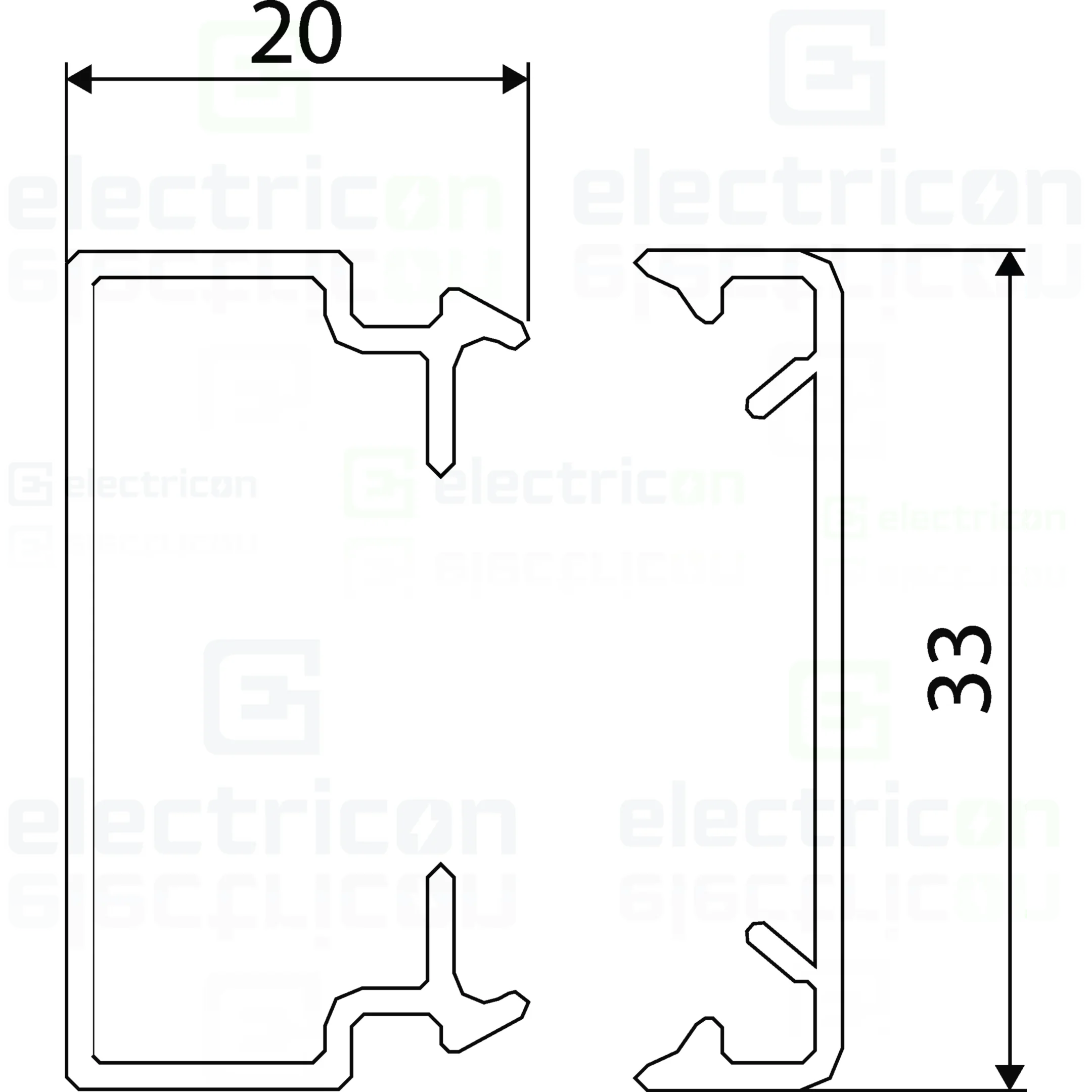 Canal cablu PVC LFH 20x35mm alb Hager LFE2003509016 [1]