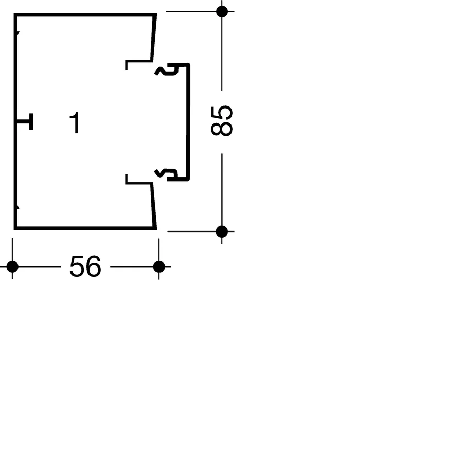 Canal de cablu GBD 50x85mm, PVC, alb, Hager, GBD5008509016 [1]