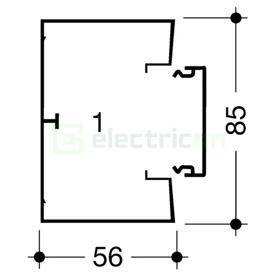 Canal de cablu GBD 50x85mm, PVC, alb, Hager, GBD5008509016 [1]