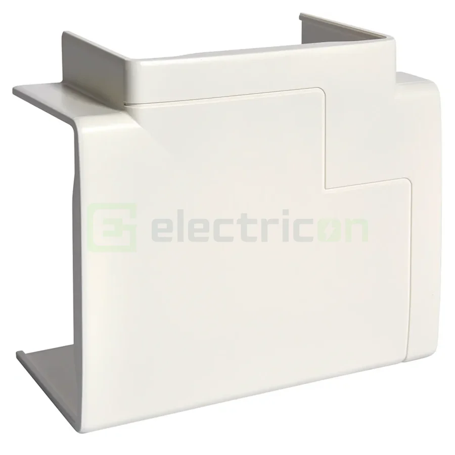 Canal Cablu - Capac de capăt în formă de T de deviare pentru canal de instalare GBD 50x85mm, Alb, Hager, GBD5008589016