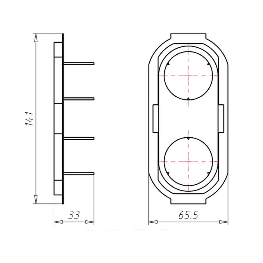 Capac de semnalizare pentru doze duble UP¹  (1656-26) , reutilizabil, Kaiser, 1181-16 [1]