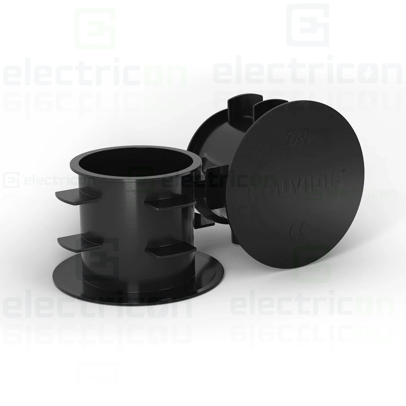 Cabluri, Canal cablu, Copex - Capac pentru tub copex compatibil universal, recomandat pentru Gama Kouvidis GeonFlex, IP42, negru