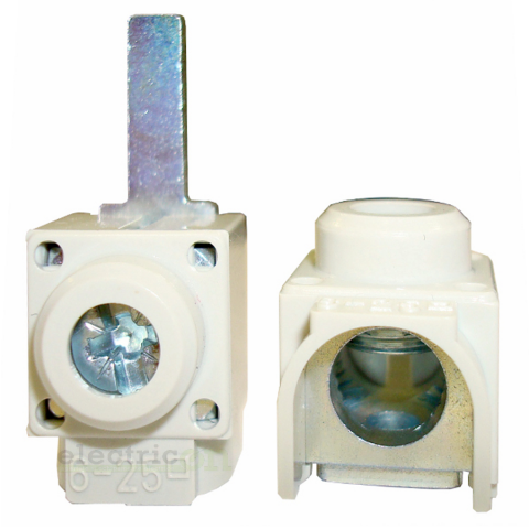 Accesorii busbar - Clema conexiune pin 6-25mm², scurt, paralel Hager