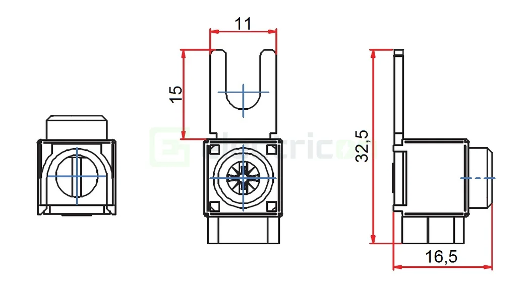Clema conexiune furca 6-25mm², scurt, paralel Hager [1]