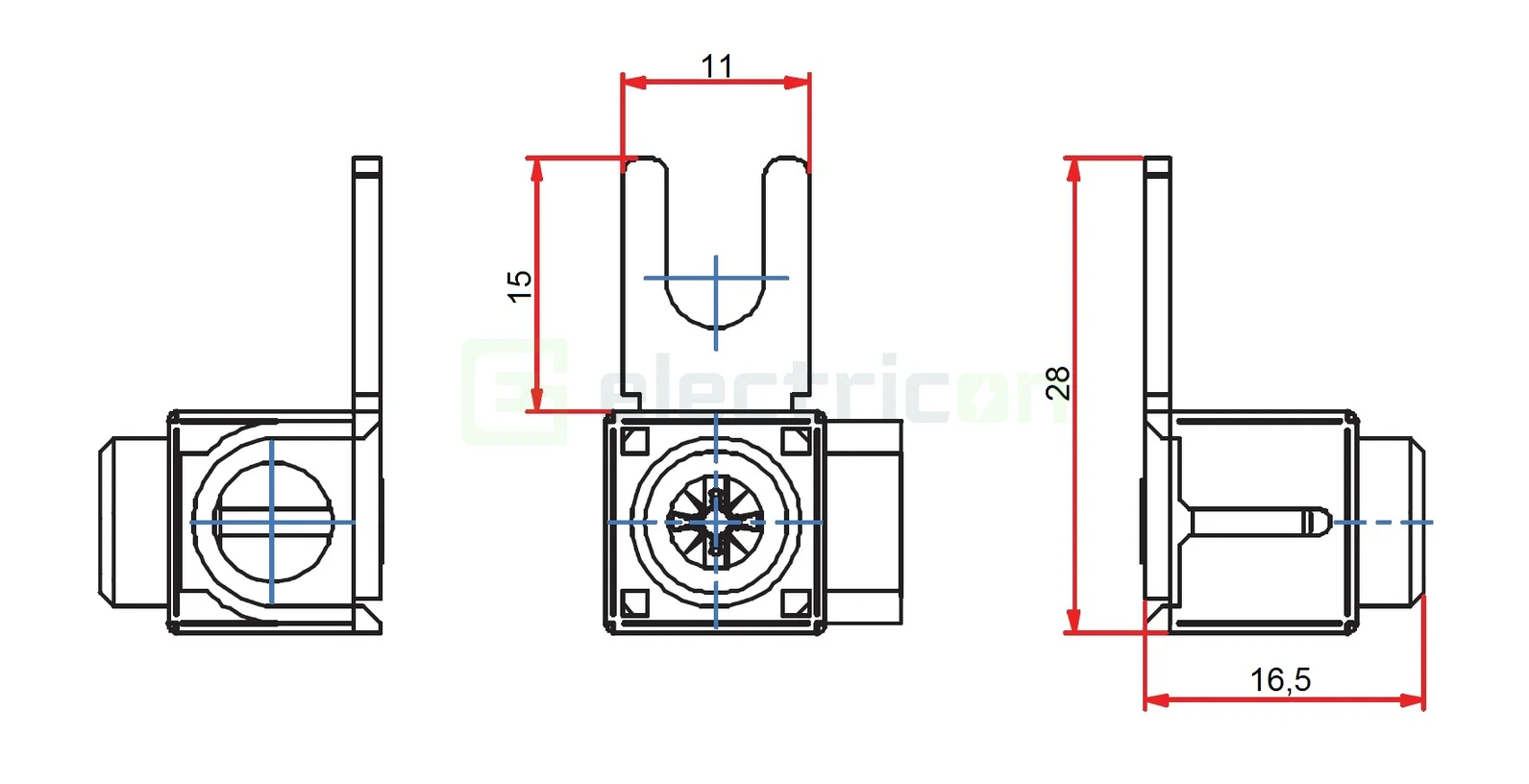 Clema conexiune furca 6-25mm², scurt, perpendicular Hager [1]