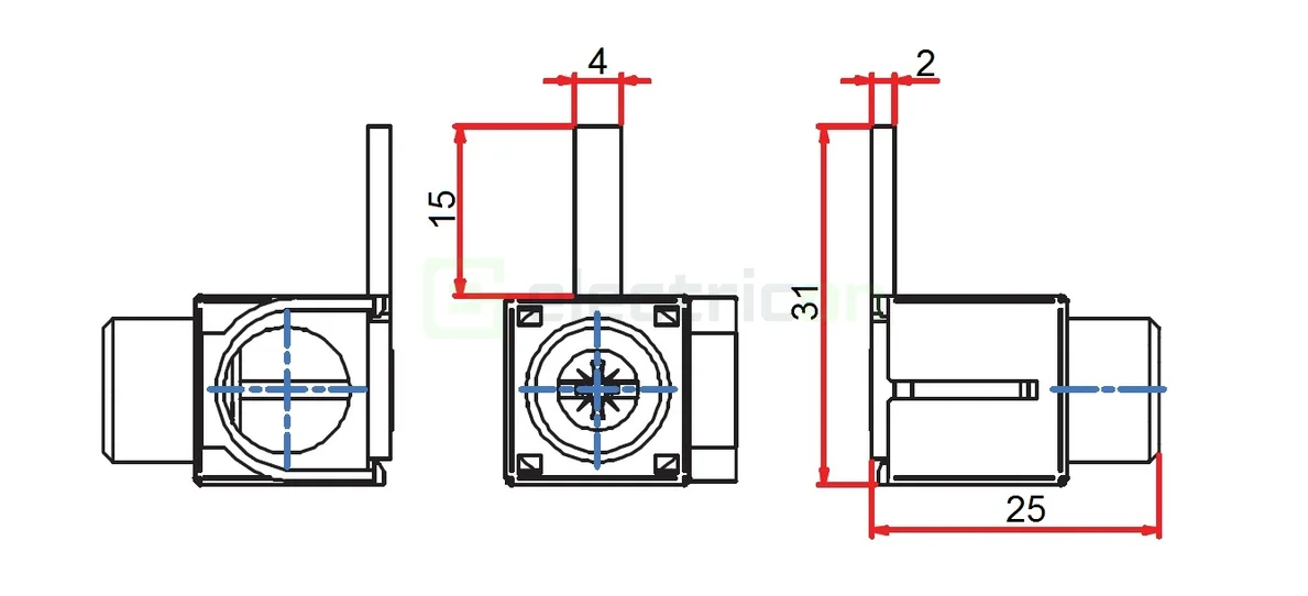 Clemă conexiune pin , perpedicular, scurt, 6-50 mm², Schrack , BS900177 Hager [2]