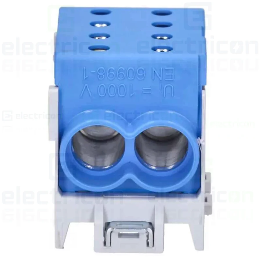 Clema de derivatie, 1P, fixare pe sina DIN, 10-70mm², albastru, Hager, KH70B [2]