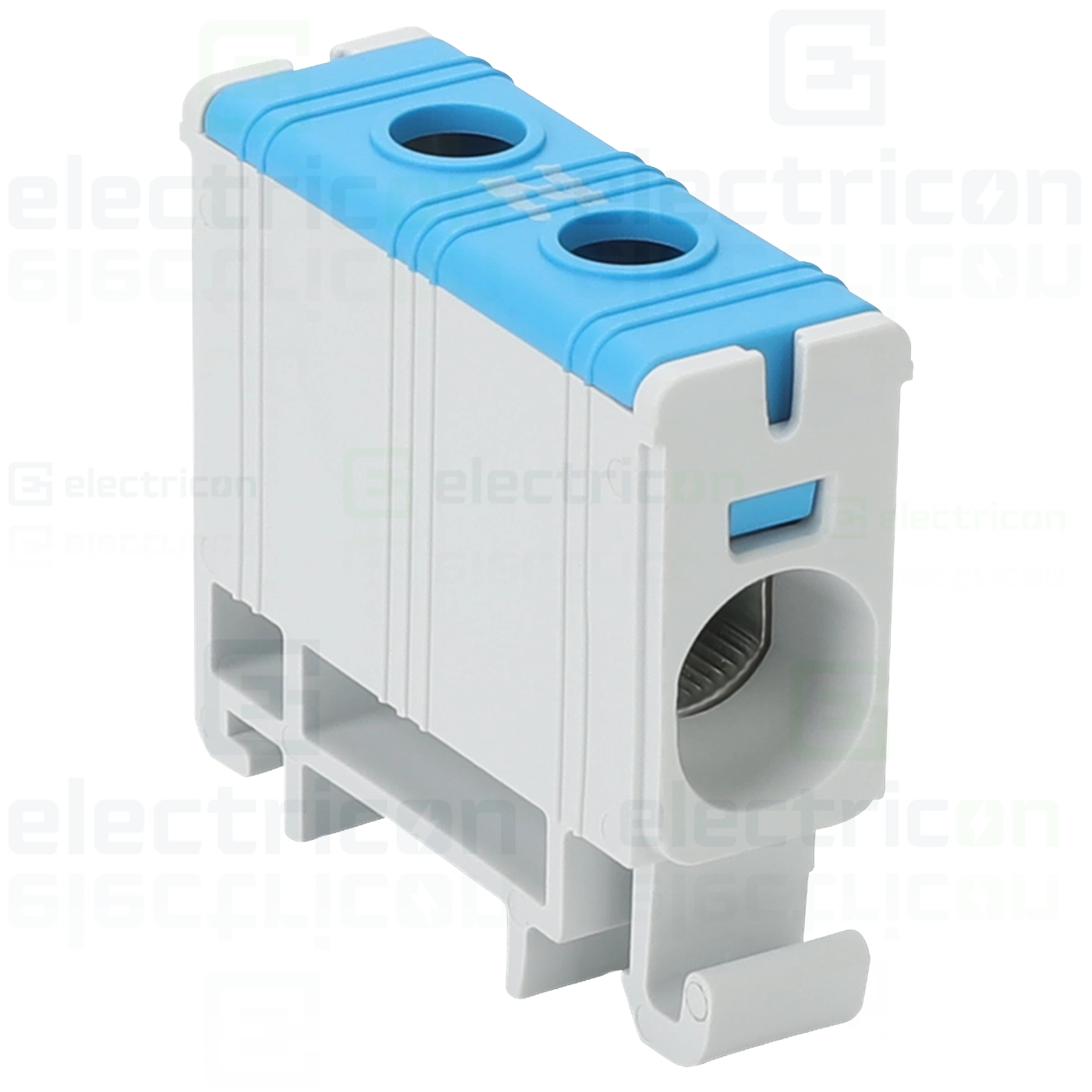 Clemă derivaţie - Clema de derivatie, fixare pe sina, albastru, 2.5-35 mm², max 135A, Tracon Electric, FLEAL-35/1K