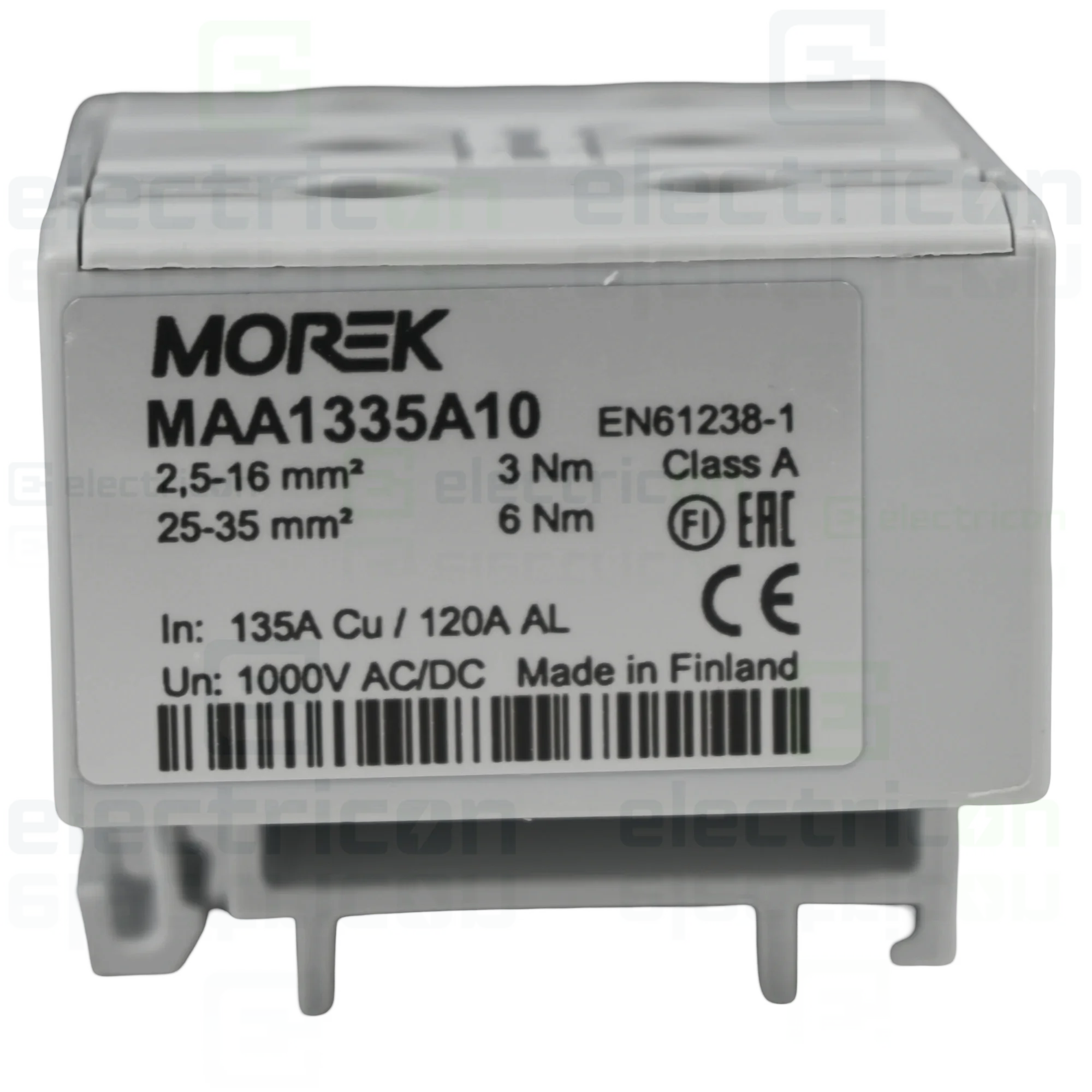 Clema de derivatie MOREK, 3P, fixare pe sina DIN, 35mmp, gri, MAA1335A10 [1]