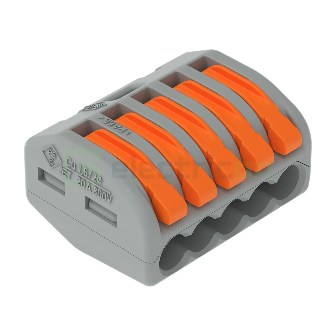 Cleme Wago - Clema de legatură pentru fir lițat, 5x0.08-4 mm², Wago, 222-415