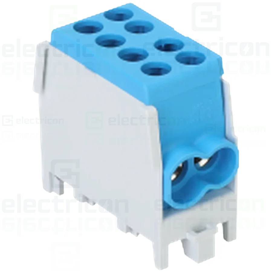 Clemă derivaţie - Clema derivatie, 25mm², Cu-Al, albastru, Tracon Electric, FLECU-25-16-2K