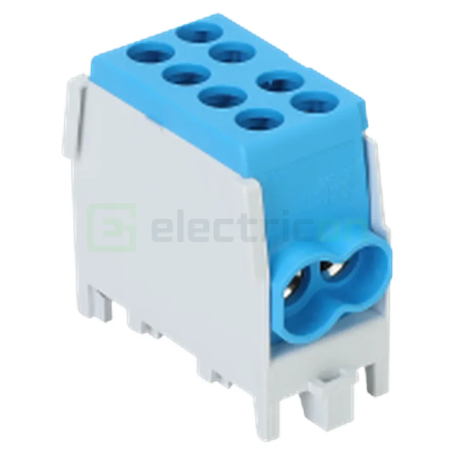 Cleme și conectori electrici - Clema derivatie, 25mm², Cu-Al, albastru, Tracon Electric, FLECU-25-16-2K