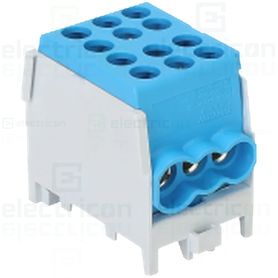 Clemă derivaţie - Clema derivatie, 25mm², Cu-Al, albastru, Tracon Electric, FLECU-25-16-3K