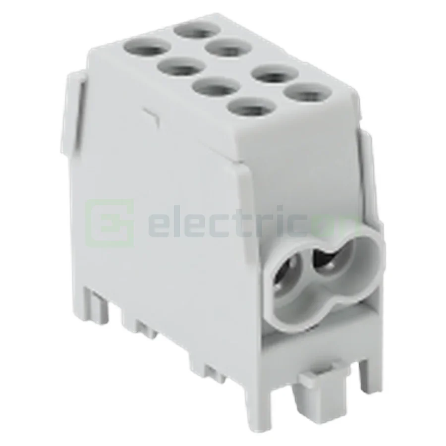 Cleme și conectori electrici - Clema derivatie, 25mm², Cu-Al, gri, Tracon Electric, FLECU-25-16/2