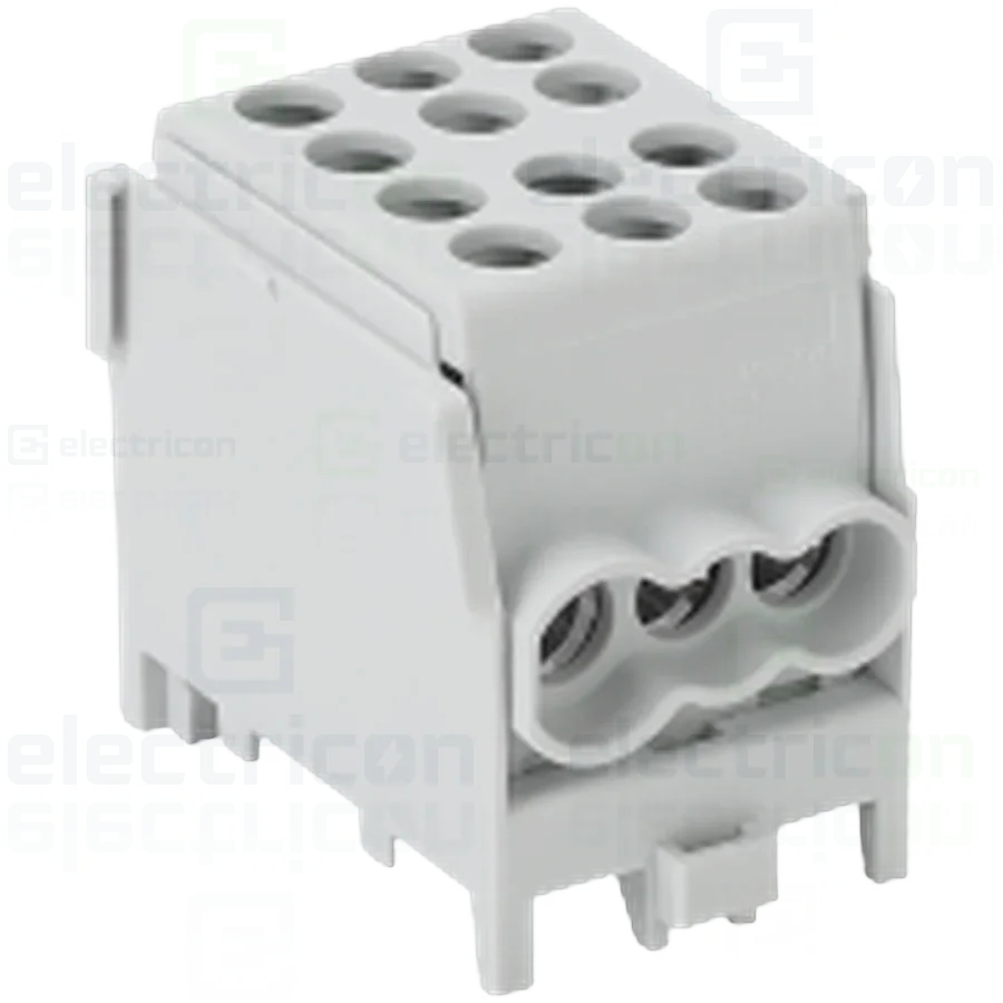 Clemă derivaţie - Clema derivatie, 25mm², Cu-Al, gri, Tracon Electric, FLECU-25-16-3