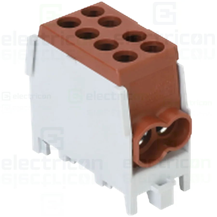 Clemă derivaţie - Clema derivatie, 25mm², Cu-Al, maro, Tracon Electric, FLECU-25-16-2B