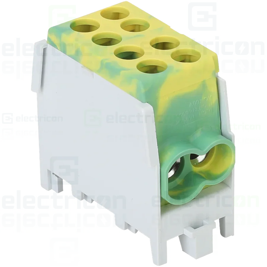 Clema derivatie, 25mm², Cu-Al, verde-galben, Tracon Electric, FLECU-25-16-2ZS