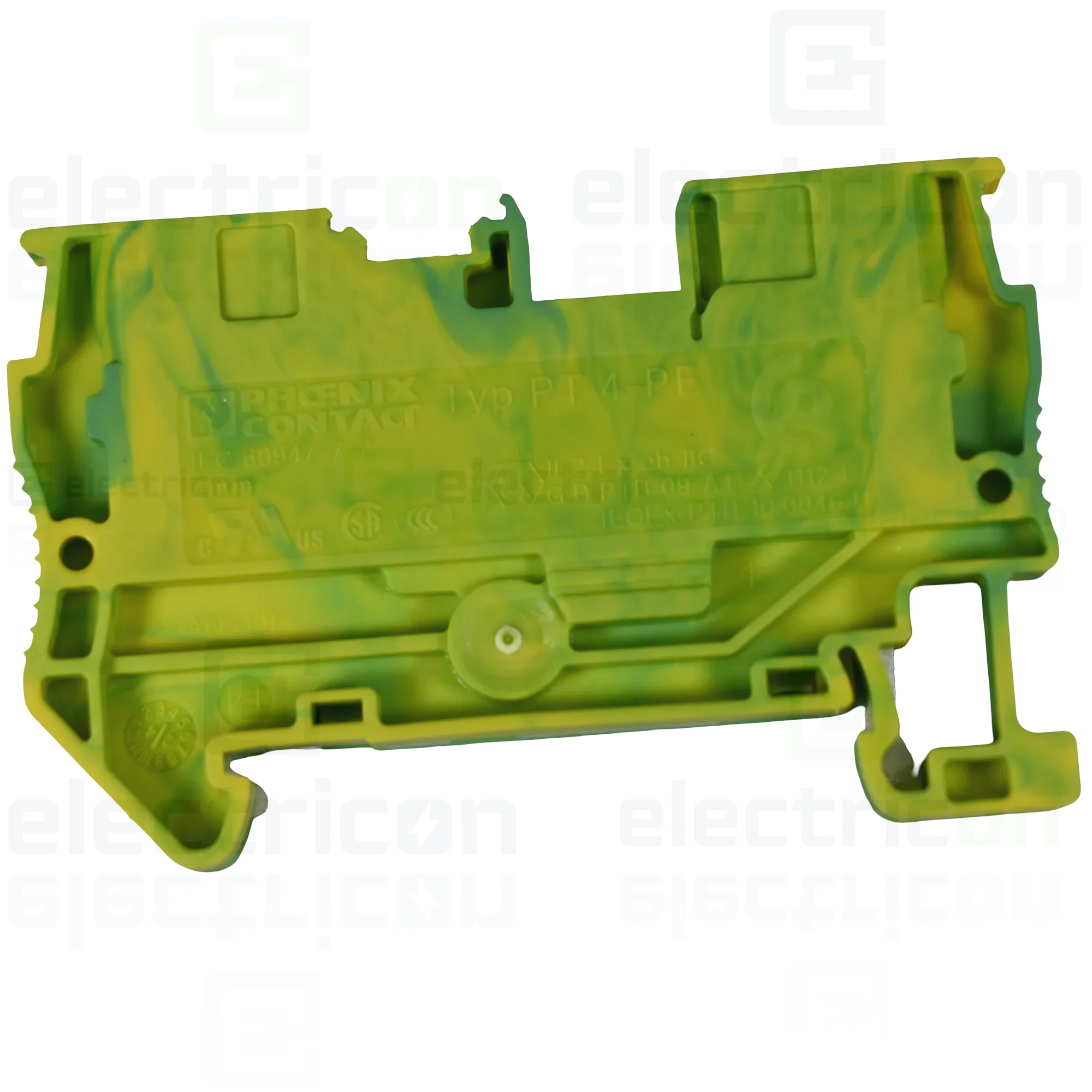 Clema șir, împământare, 2 conexiuni, 4mm2, galben-verde, PT 4-PE Phoenix Contact, 3211766 [1]