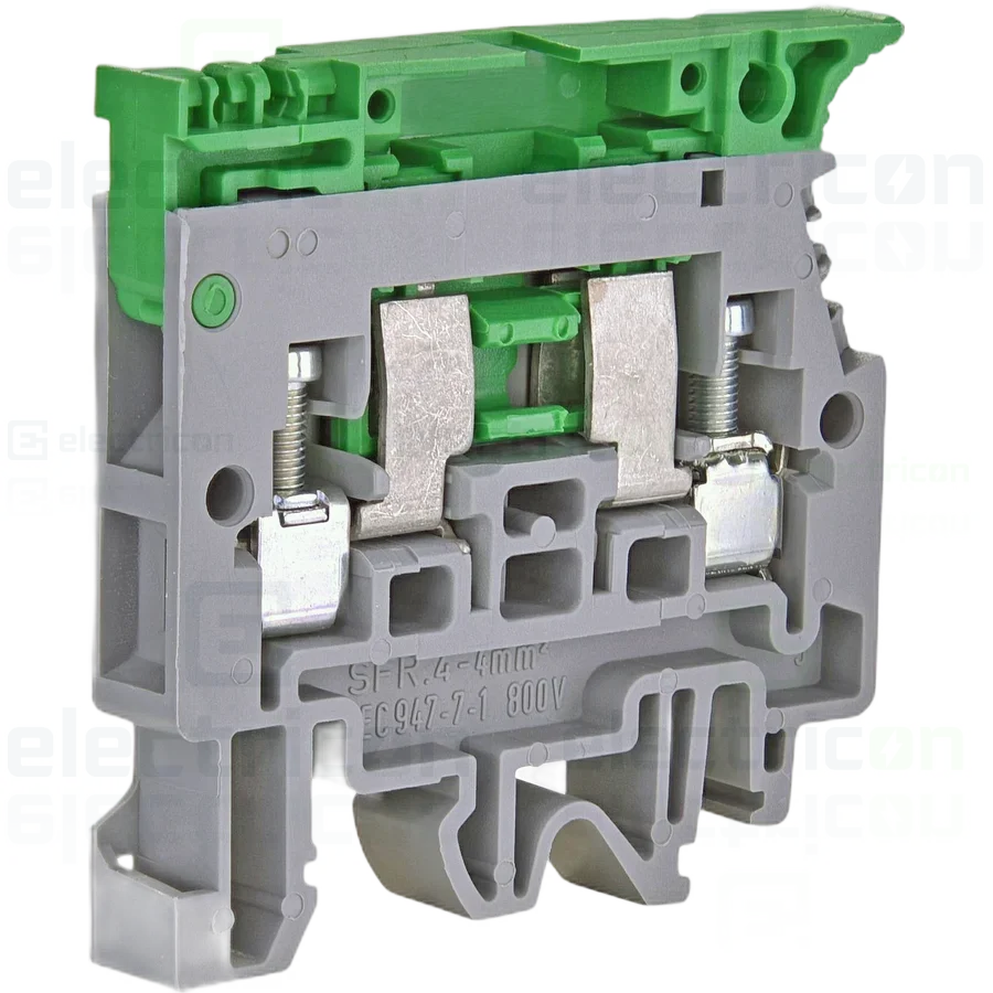 Soclu pentru fuzibile & sigurante fuzibile - Clemă suport pentru siguranțe 5x20 tip SFR.4 ,maxim 6.3A,ESC-SFR.4,  ETI, 003903057