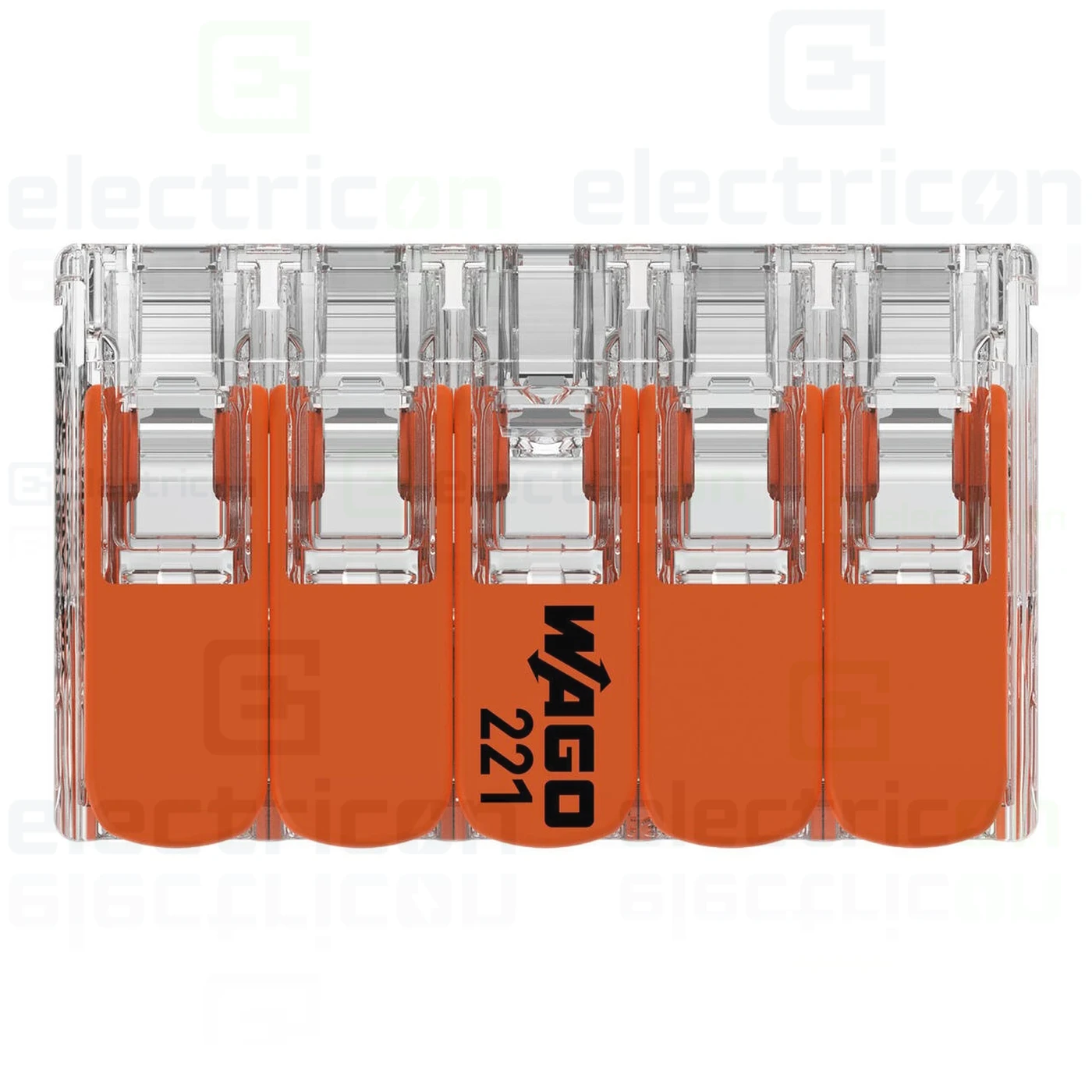 Clemă legătură doza pentru cablu lițat, 2x5x4mm² (10 conductori, 5 per rând), 4 mm², Wago, 221-420 [3]