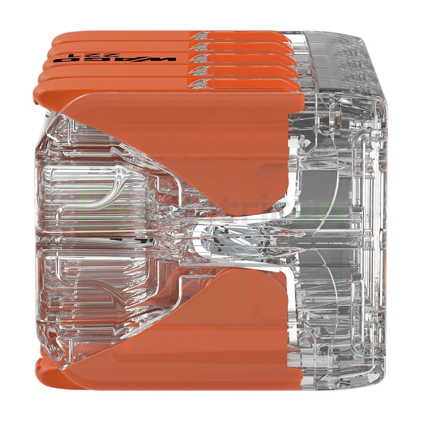 Clemă legătură doza pentru cablu lițat, 2x5x4mm² (10 conductori, 5 per rând), 4 mm², Wago, 221-420 [3]