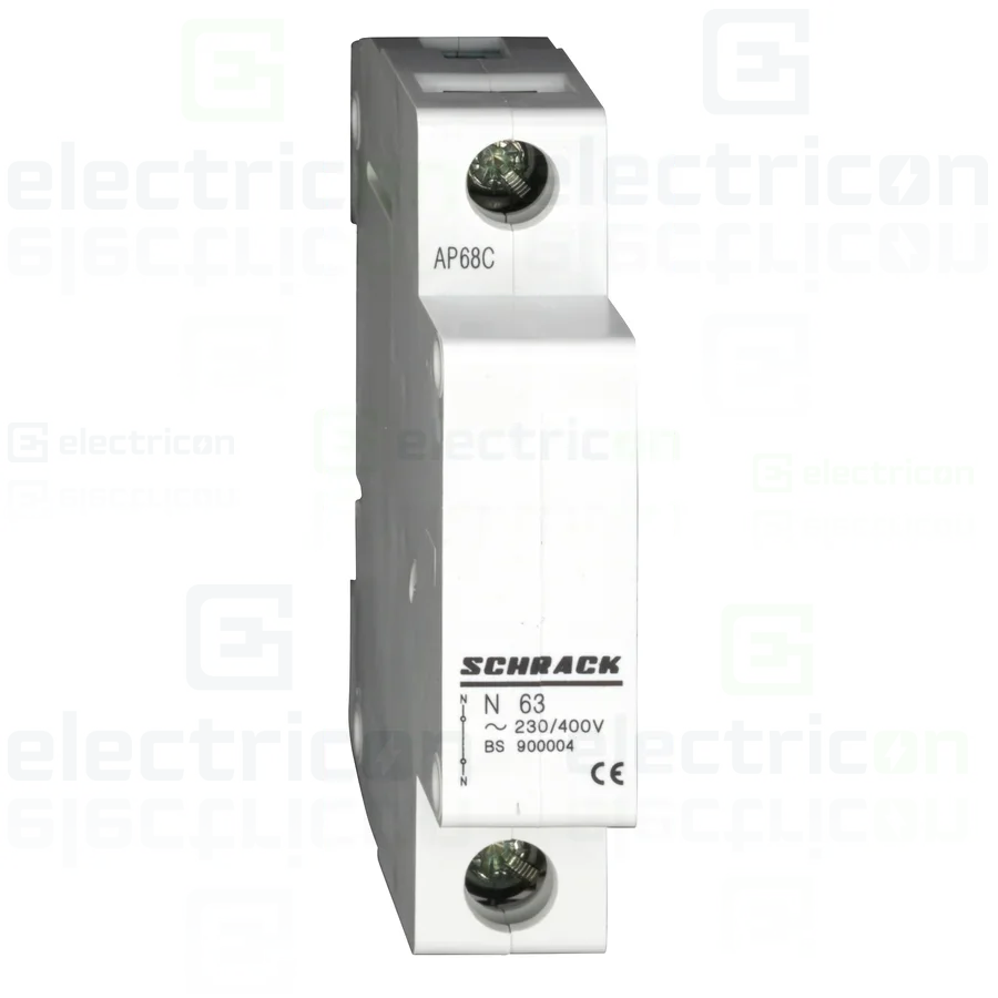 Clemă derivaţie - Clema nul nedeconectabila, 63A, 1 MW,  BMS0, Schrack,BS900004