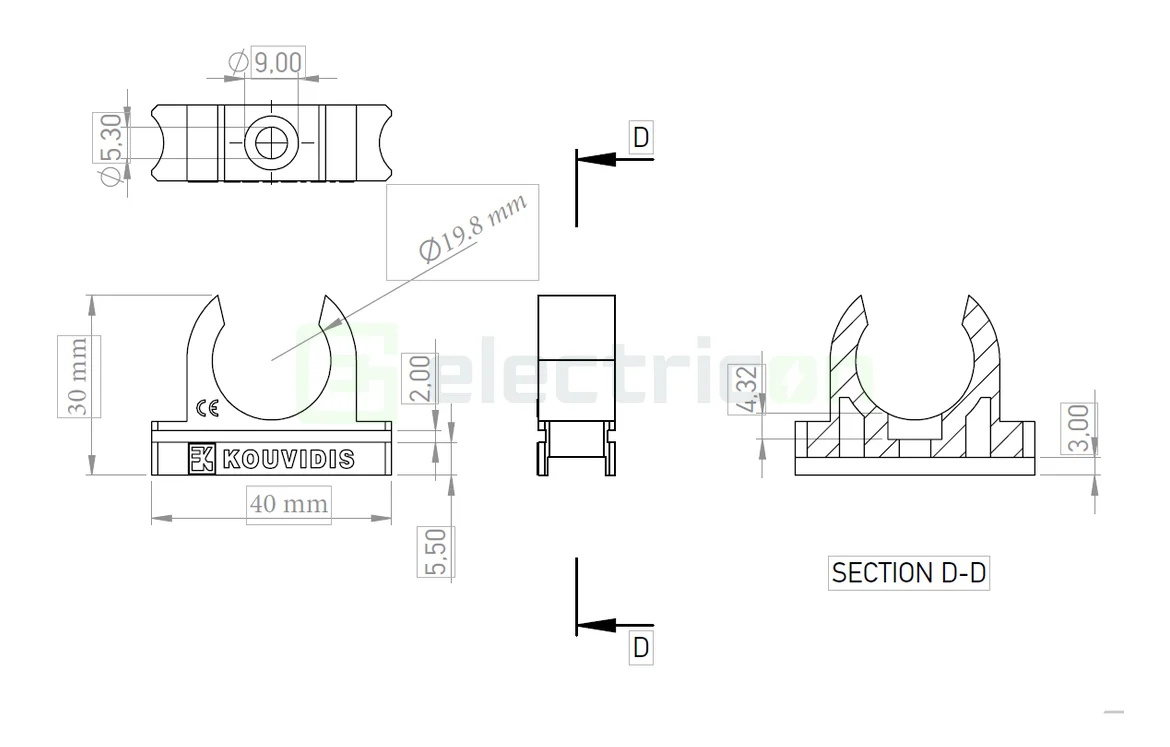 Clemă montaj tub copex Kouvidis CONDUR ISR 20mm 4033020 [1]