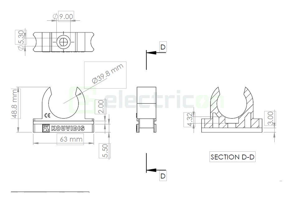 Clema montaj tub copex Kouvidis MEDISOL AM 40mm 4144040 [1]