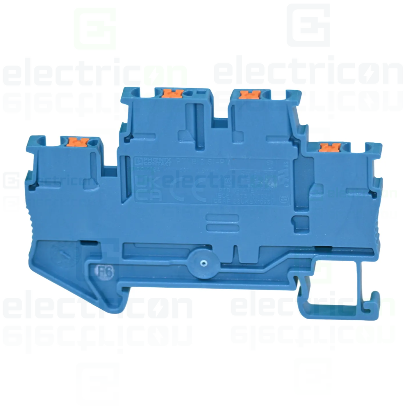 Cleme sir - Clema șir, cu 2 etaje, 4 conexiuni, 0,14 - 2,5 mm², PTTB 2,5 BU, albastru, Phoenix Contact, 3210570