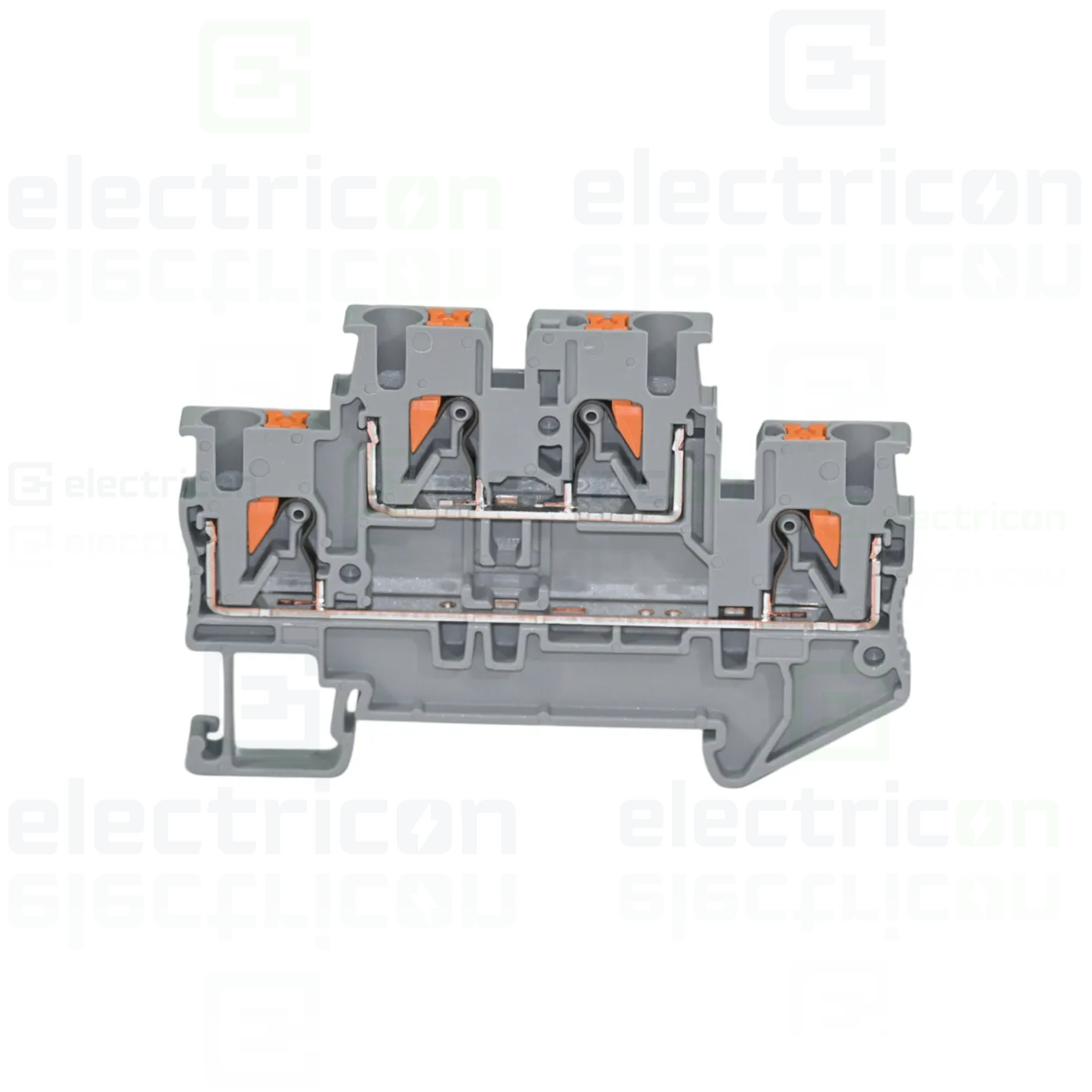 Clema șir, cu 2 etaje, 4 conexiuni, 0,14 - 2,5 mm², PTTB 2,5, gri, Phoenix Contact, 3210567 [1]