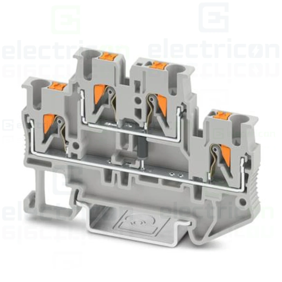 Cleme sir - Clema șir, cu 2 etaje, 4 conexiuni, 2,5 mm²,gri, PTTB 2,5--DIO.1N5408K/O-U, Phoenix Contact, 1556591