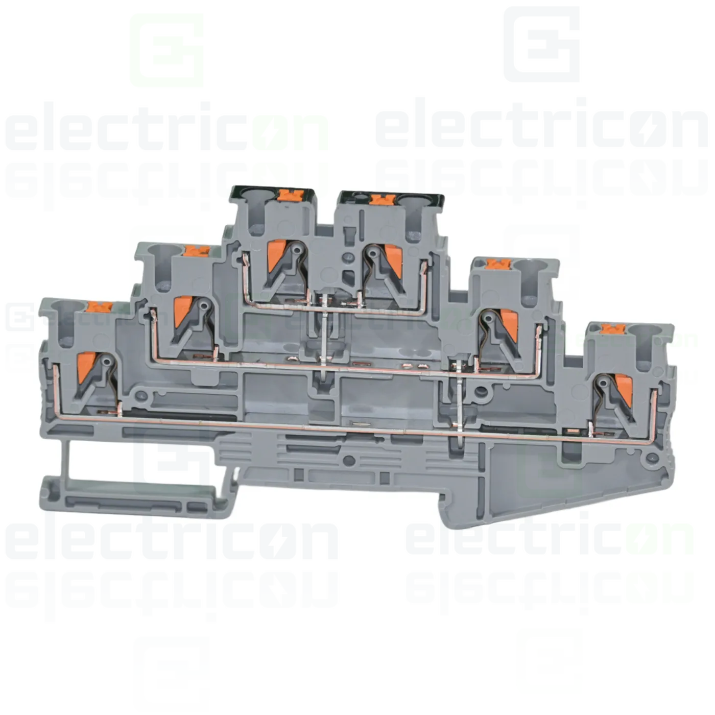 Clema șir, cu 3 etaje, 6 conexiuni, 0,14-4 mm²,gri, PT 2,5-3PV, Phoenix Contact, 3210512 [1]