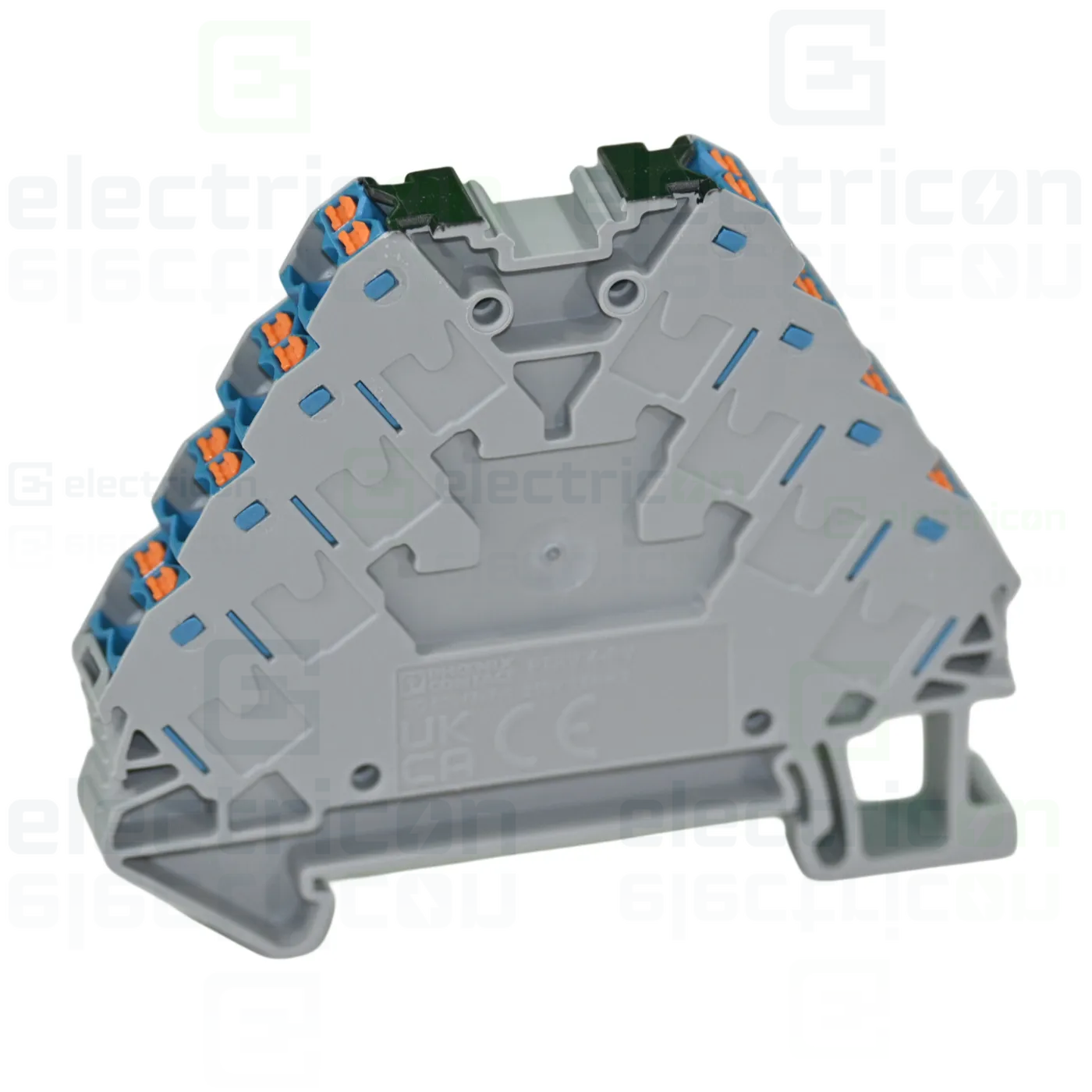 Clemă șir cu 4 etaje, 16 conexiuni, 0,14 - 2,5 mm², albastru, PTRV 4-PV/BU, Phoenix Contact, 3270247 [1]