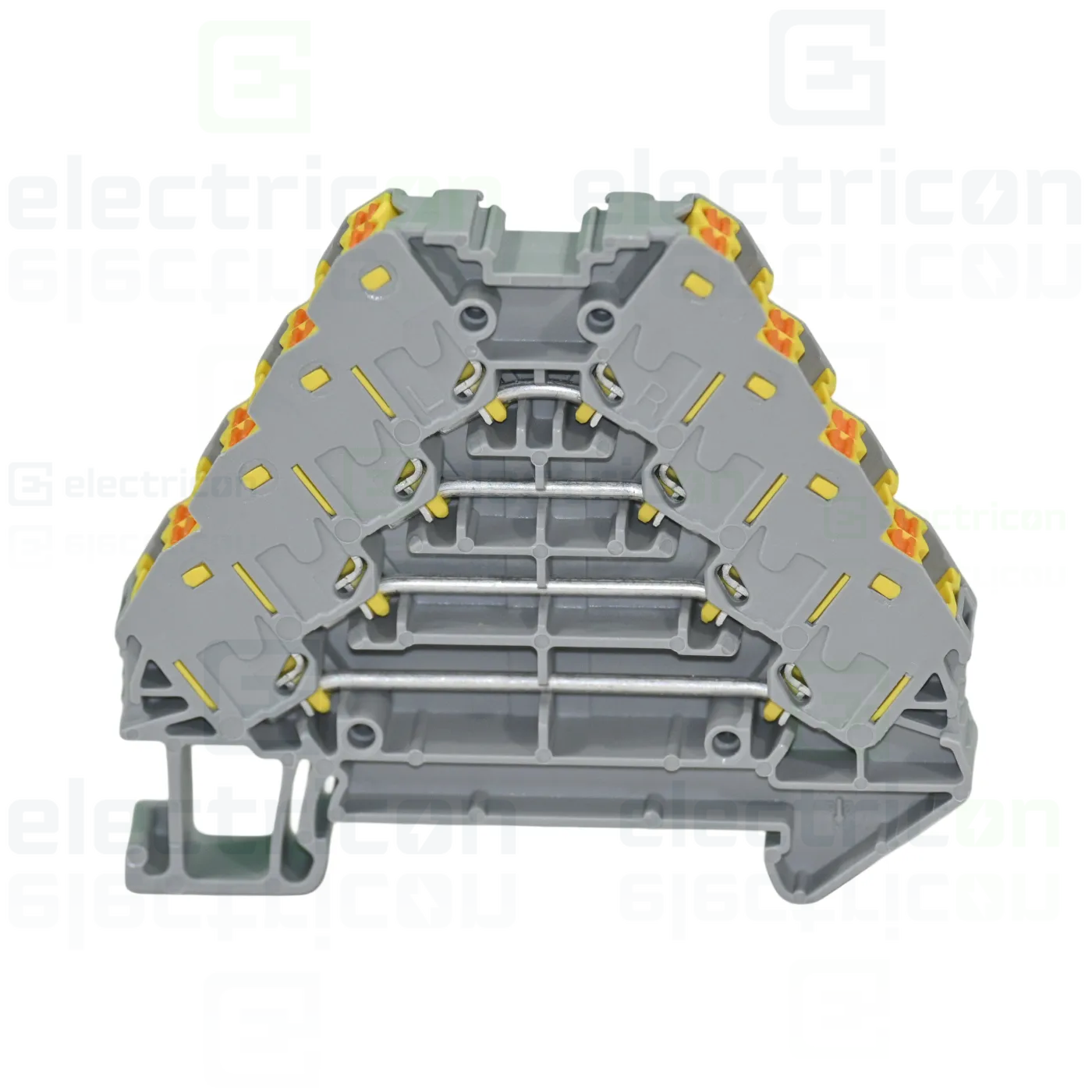 Clemă șir cu 4 etaje, 16 conexiuni, 0,14 - 2,5 mm², galben, PTRV 4/YE, Phoenix Contact, 3270123 [2]