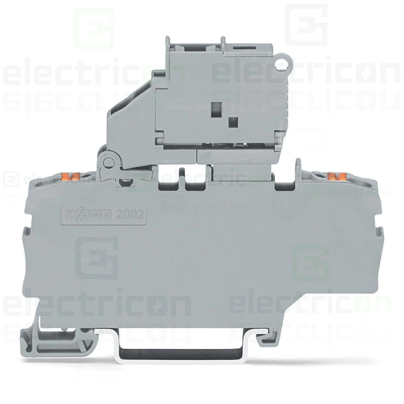 Soclu pentru sigurante fuzibile - Clemă suport pentru siguranțe 5x20, gri, Wago, 2202-1911