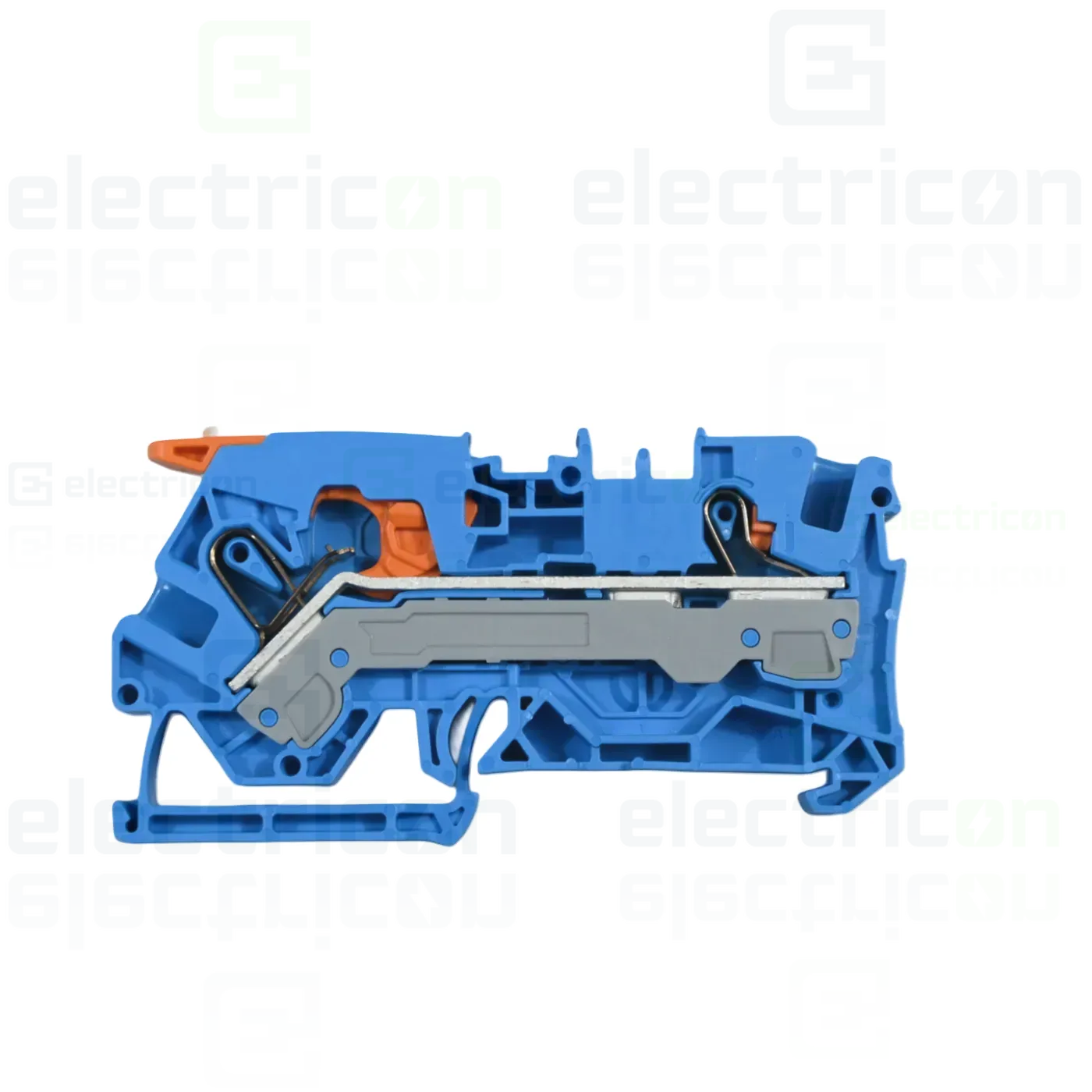 Clema șir, cu pârghie și buton, 2 conexiuni, 6 mm²,albastru,TopJobs Clamp, Wago, 2106-5204 [1]