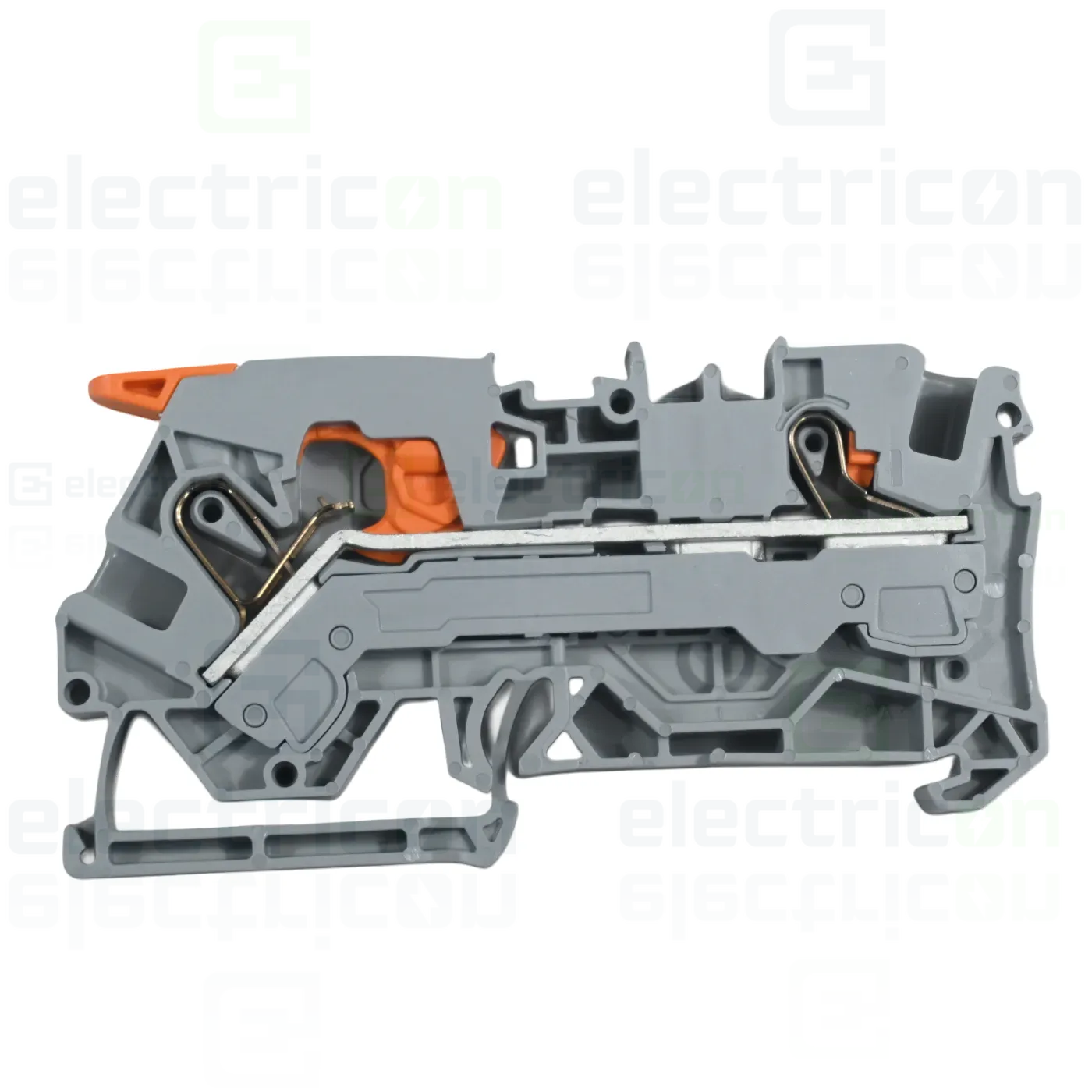 Clema șir, cu pârghie și buton, 2 conexiuni, 6 mm²,gri, TopJobs Clamp, Wago, 2106-5201 [1]