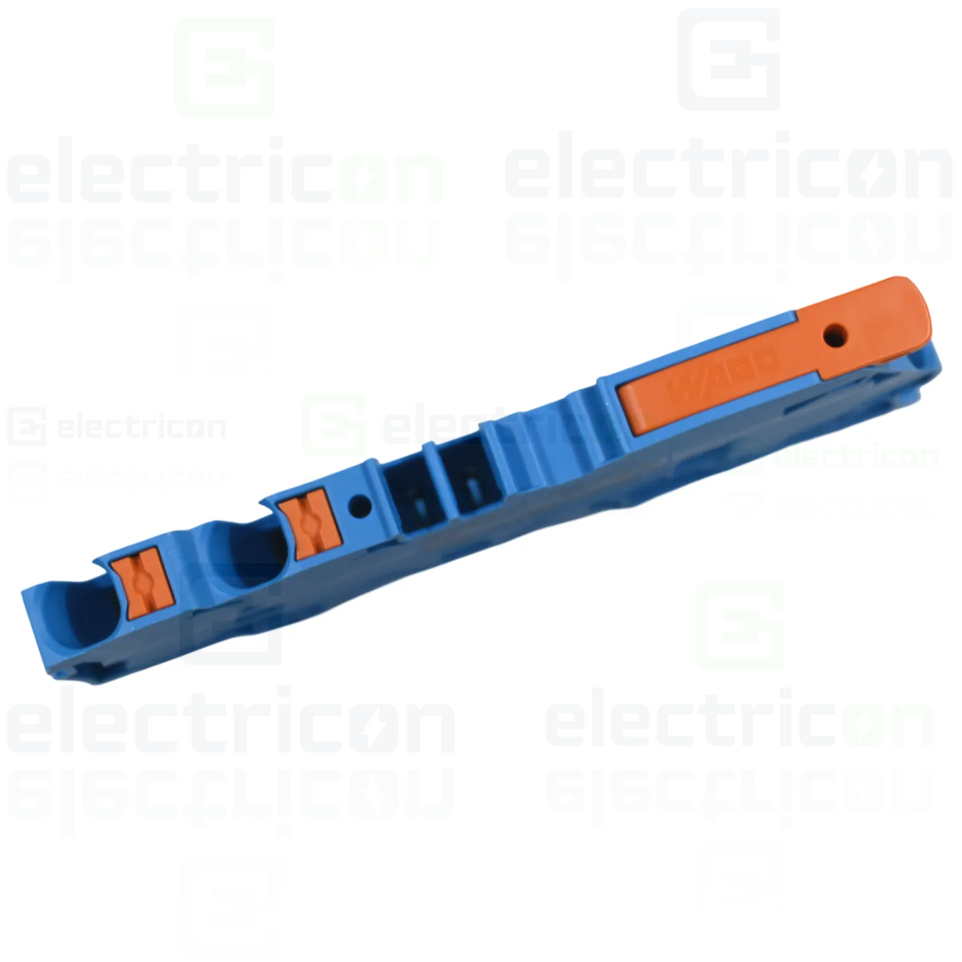 Clema șir, cu pârghie și buton, 3 conexiuni, 6 mm²,albastru,TopJobs Clamp, Wago, 2106-5304 [2]