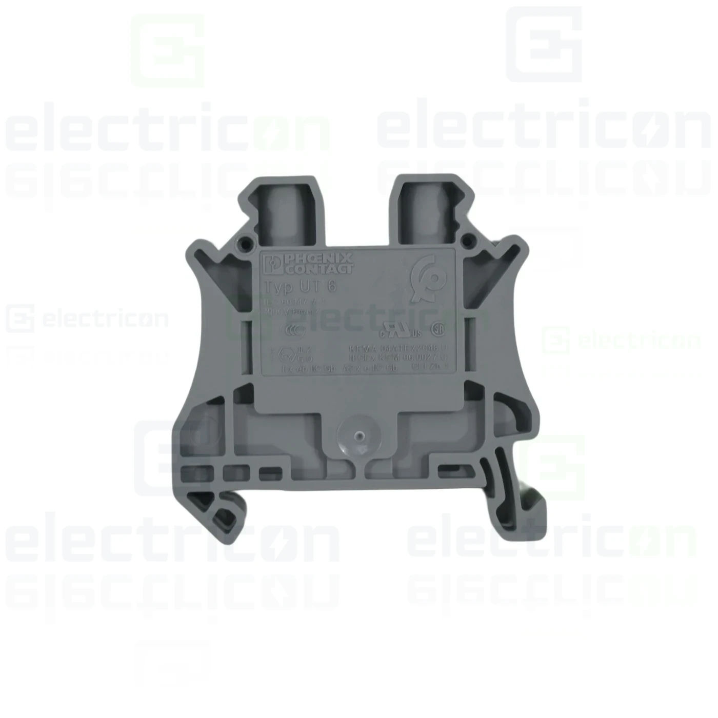 Clema șir cu șurub, 2PT, 2 conexiuni, 6 mm², gri, UT 6 , Phoenix Contact, 3044131 [4]