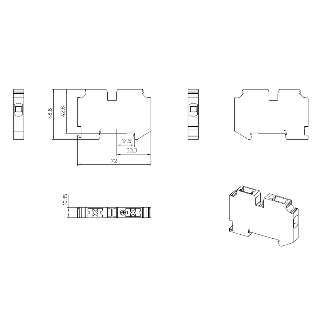 Clema șir, de trecere,2 conexiuni, 10 mm²,albastru, XTV 10 BU, Phoenix Contact, 1329549 [1]