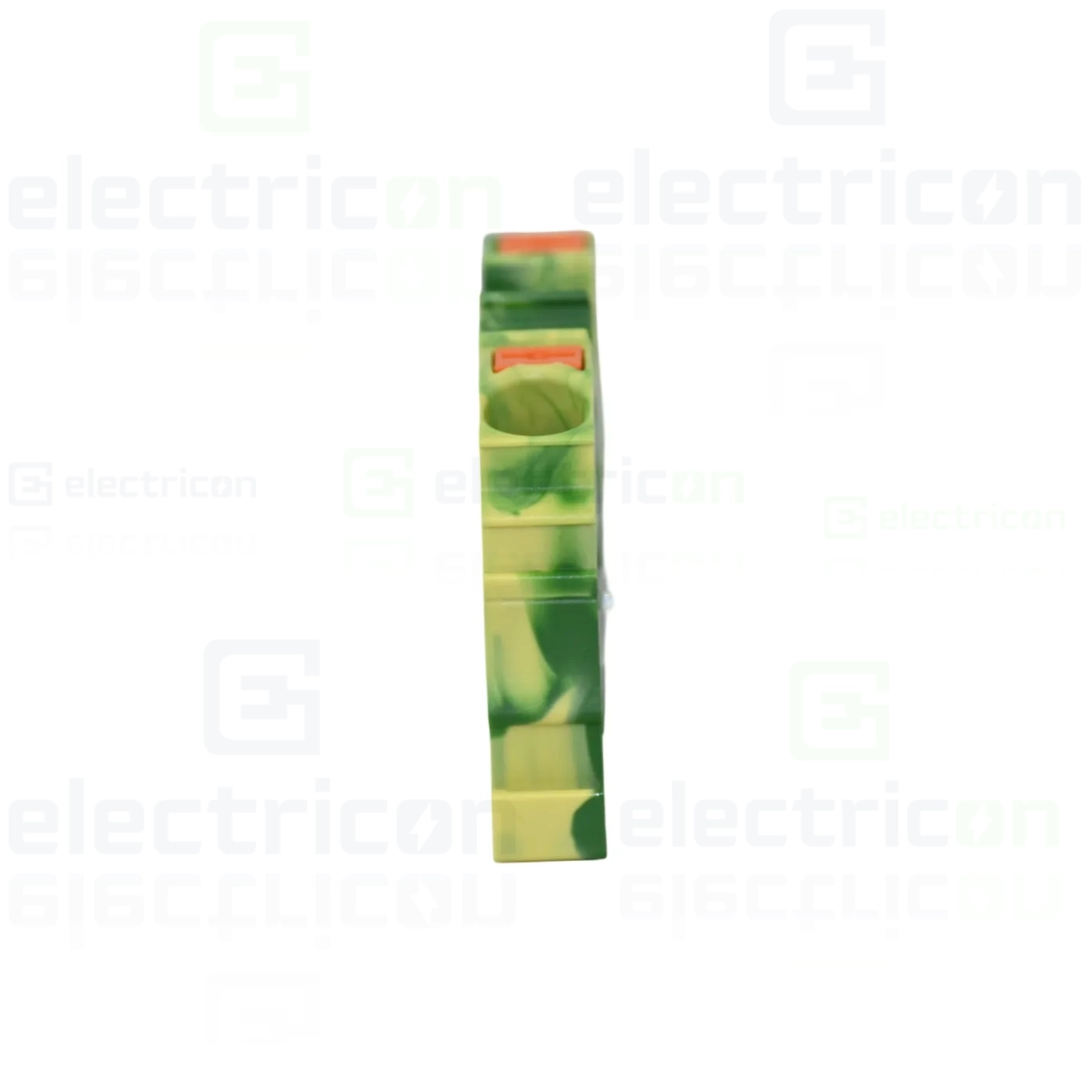 Clema șir, de trecere, 2 conexiuni, 10 mm²,verde-galben, CAGE CLAMP, Wago, 2210-1207 [3]
