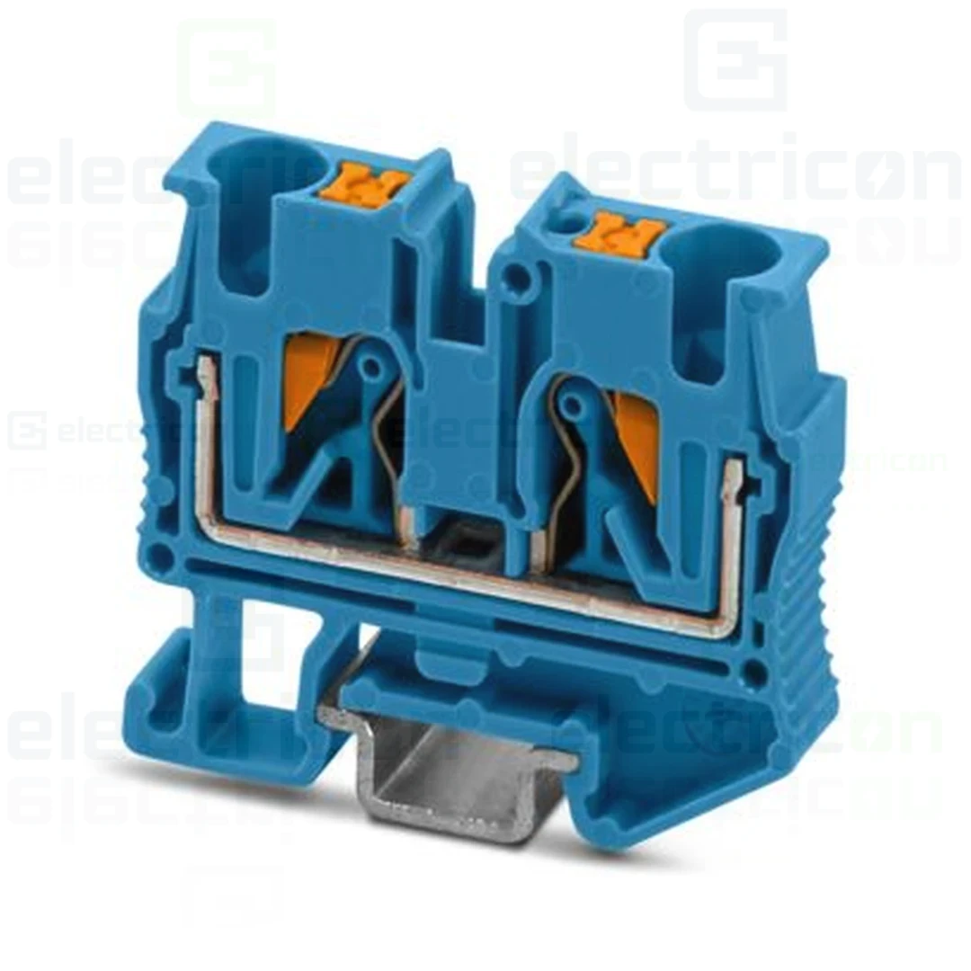 Cleme și conectori electrici - Clemă șir,de trecere,2 conexiuni, 4 mm². albastru, MPT 4 BU, Phoenix Contact, 3249001