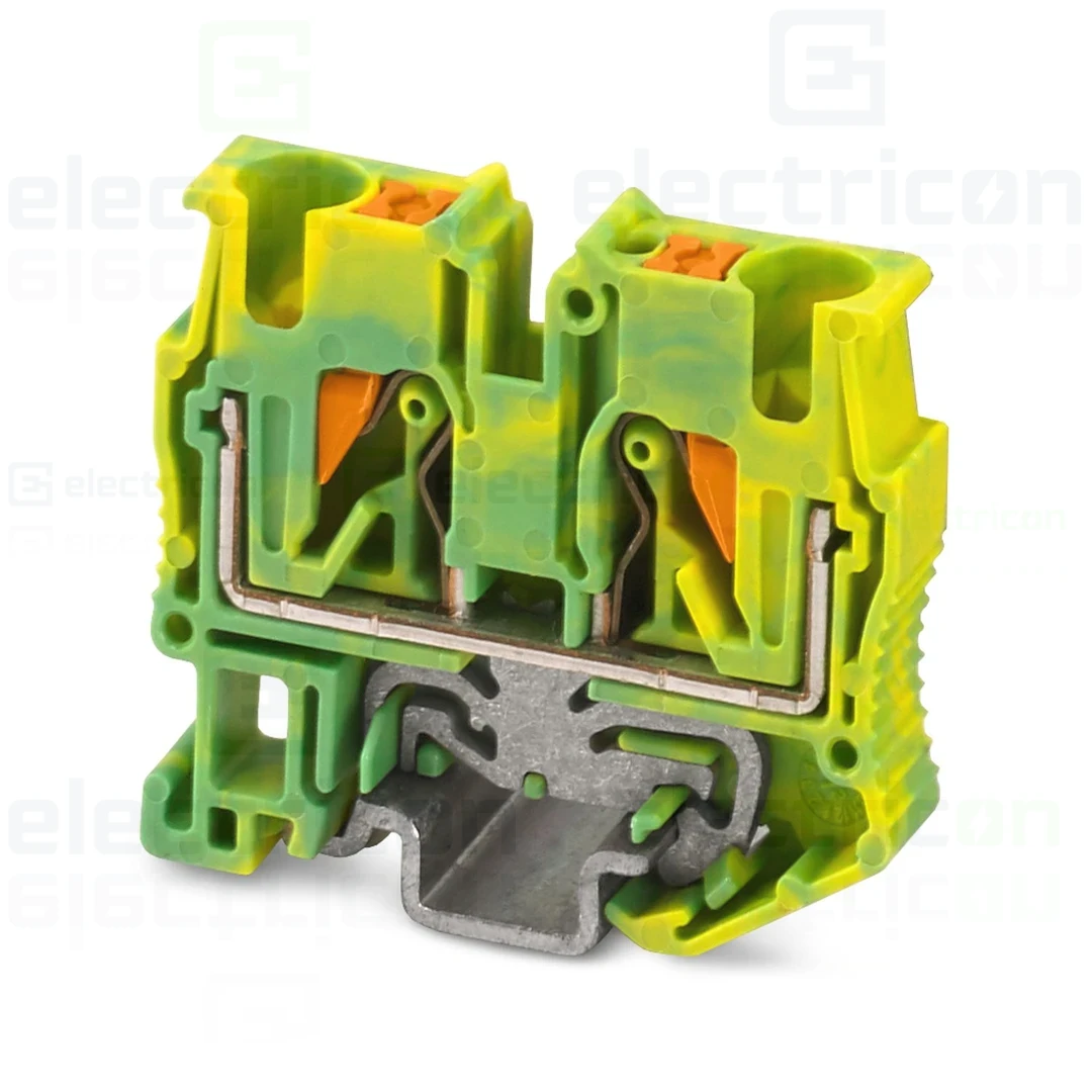 Cleme și conectori electrici - Clemă șir,de trecere,2 conexiuni, 4 mm². verde-galben, MPT 4 PE, Phoenix Contact, 3249002