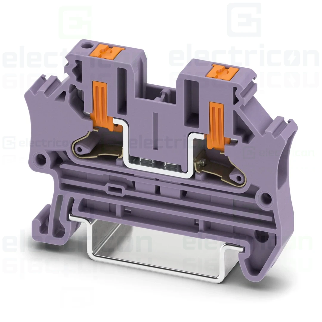 Cleme și conectori electrici - Clemă șir de trecere, 2 conexiuni, 4 mm², violet, PTV 4 VT, Phoenix Contact, 1776225