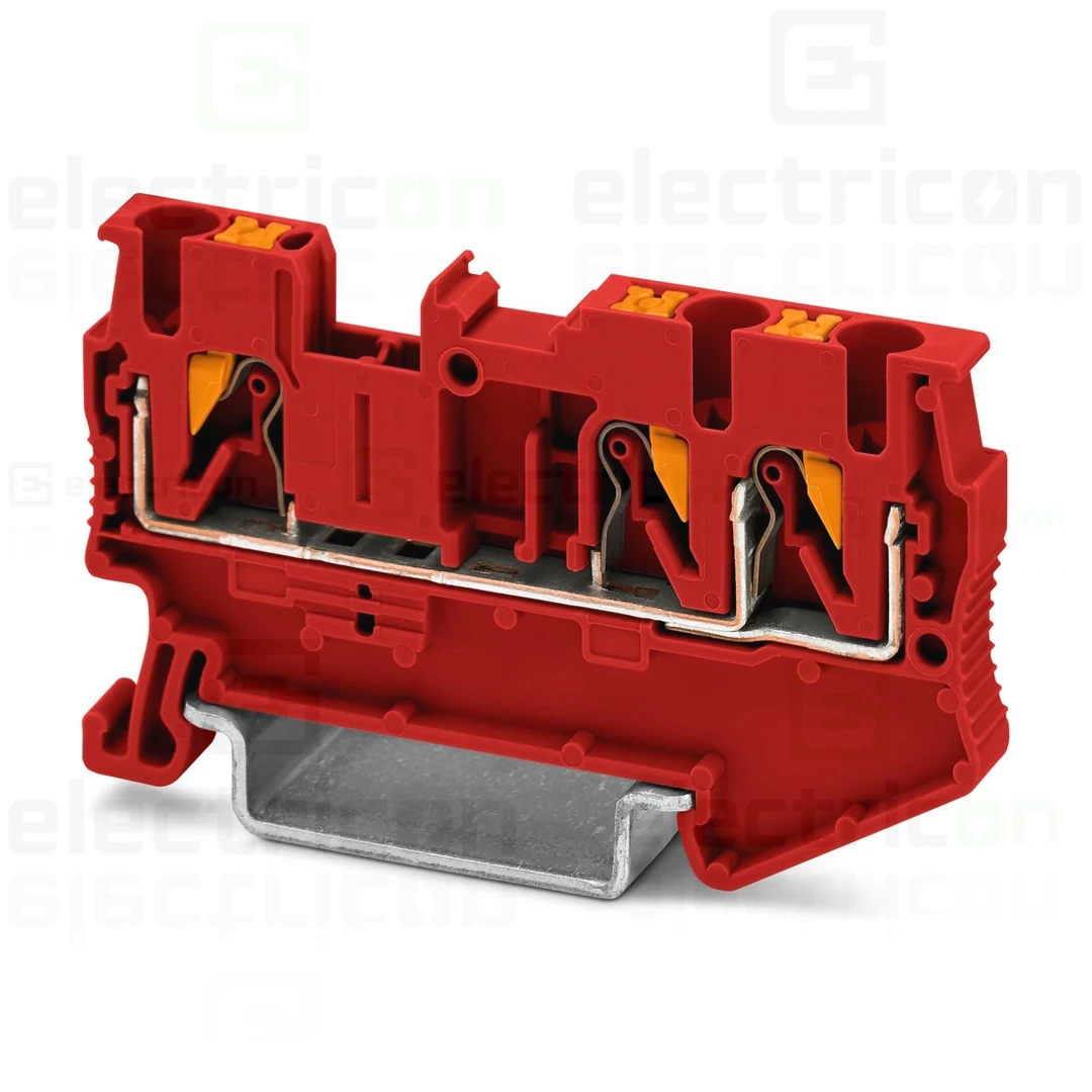 Clema șir, de trecere, 3 conexiuni, 0,14-4 mm²,roșu, PT 2,5-TWIN RD, Phoenix Contact, 3211223