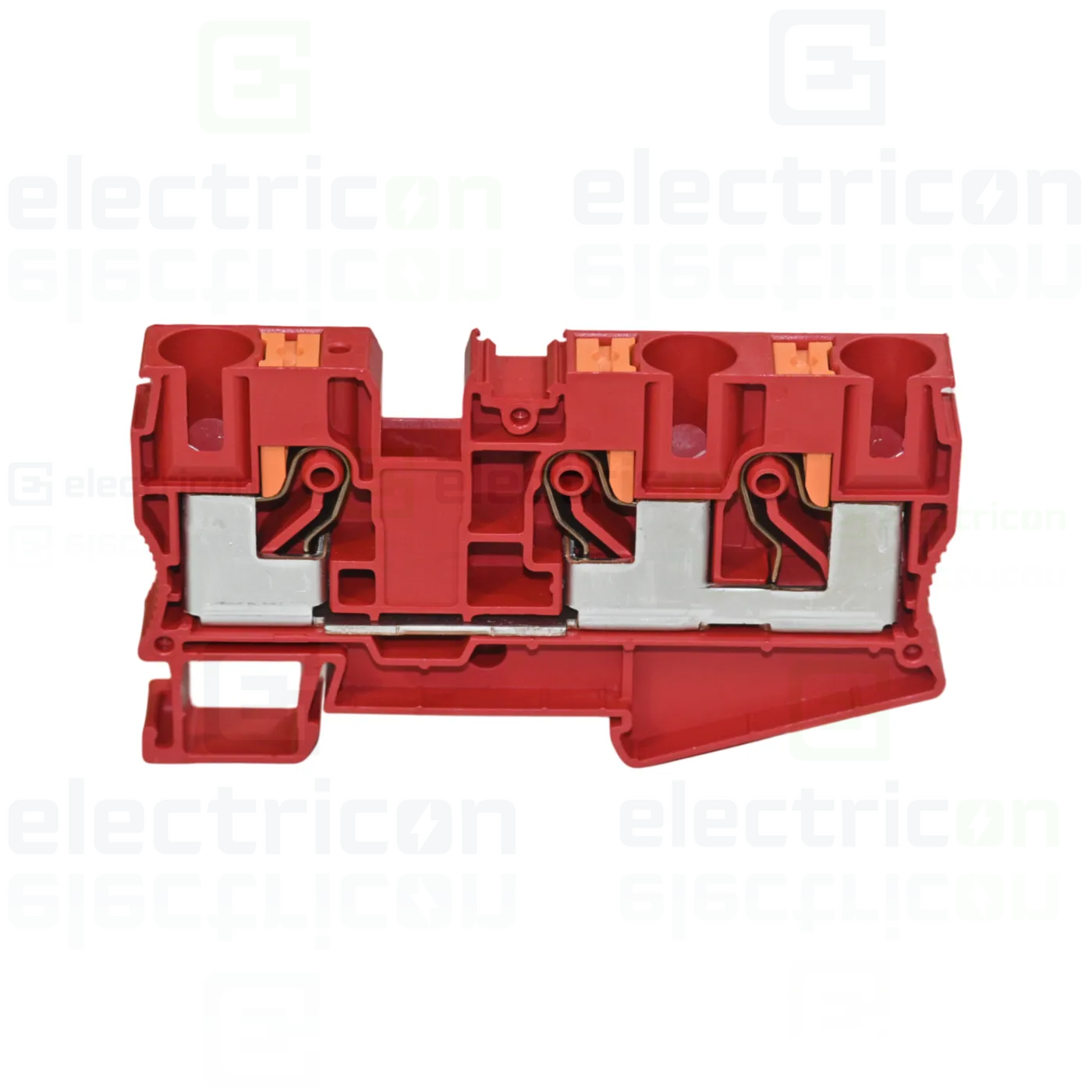 Clema șir, de trecere, 3 conexiuni, 10 mm²,roșu, PT 10 TWIN RD, Phoenix Contact, 1375409 [1]