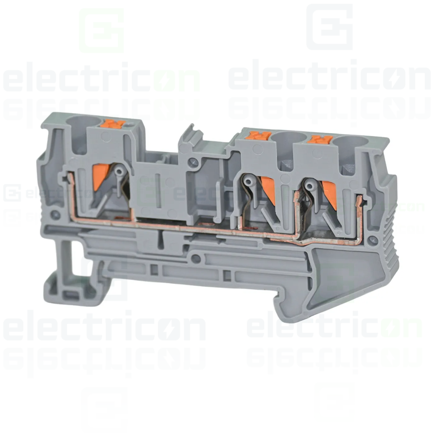 Clema șir, de trecere, 3 conexiuni, 4 mm²,gri, PT 4-TWIN, Phoenix Contact, 3211771 [1]