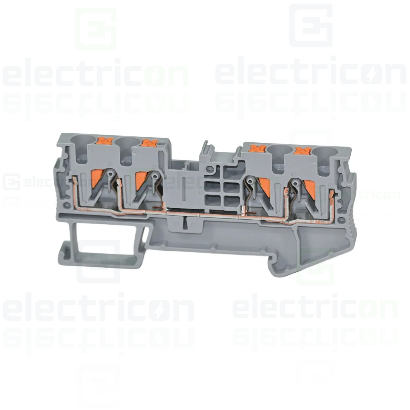 Clema șir, de trecere, 4 conexiuni, 4 mm²,gri, PT 4-QUATTRO, Phoenix Contact, 3211797 [1]