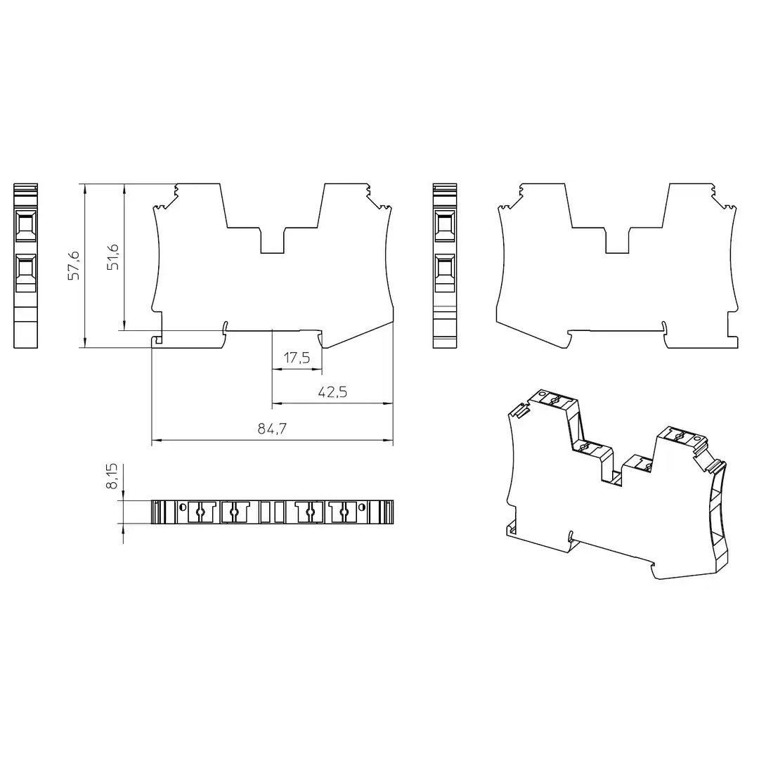 Clema șir, de trecere, 6 mm²,gri, PT 6-QUATTRO, Phoenix Contact, 1116871 [5]