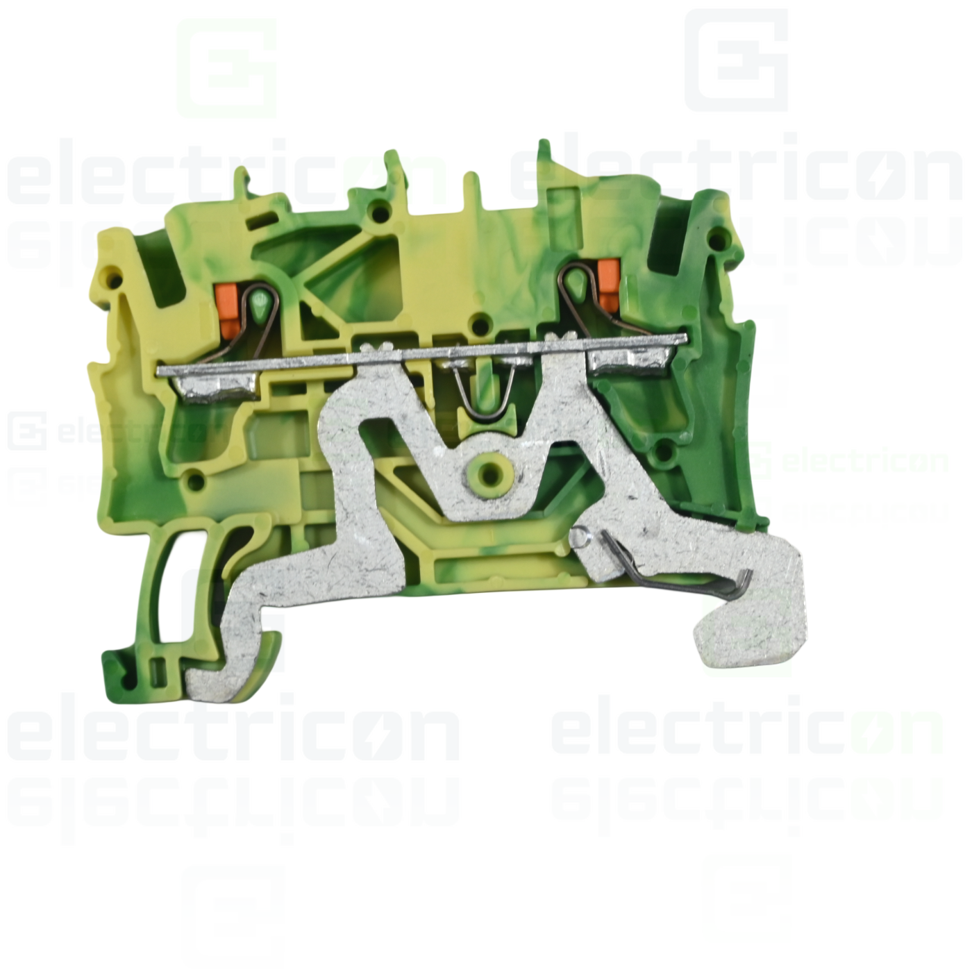 Clema șir, de trecere, împământare,2 conexiuni, 2,5 mm²,verde-galben, TopJobs Push-In, Wago, 2202-1207 [1]